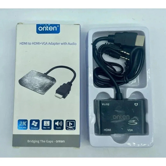 Onten HDMI to HDMI+VGA Adapter with Audio‎ - Picture 1 of 2